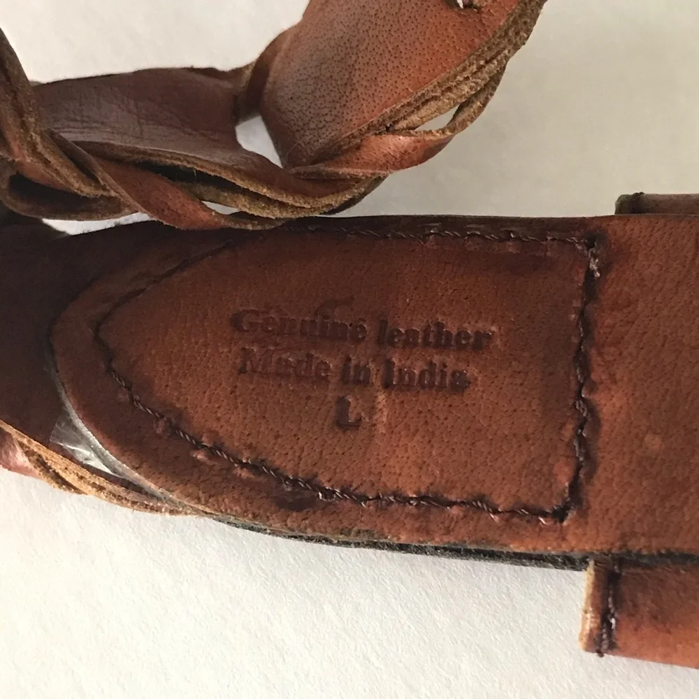 Vintage Cinnamon Genuine Leather Belt (Lg)